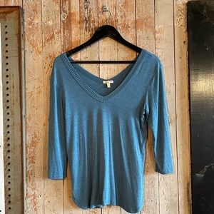 Anthropologie 3/4 length sleeve v-neck tee shirt